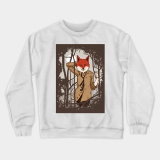 Fox Shirt - Animal Lover Gift - Fox Art - Animal in Suit Crewneck Sweatshirt